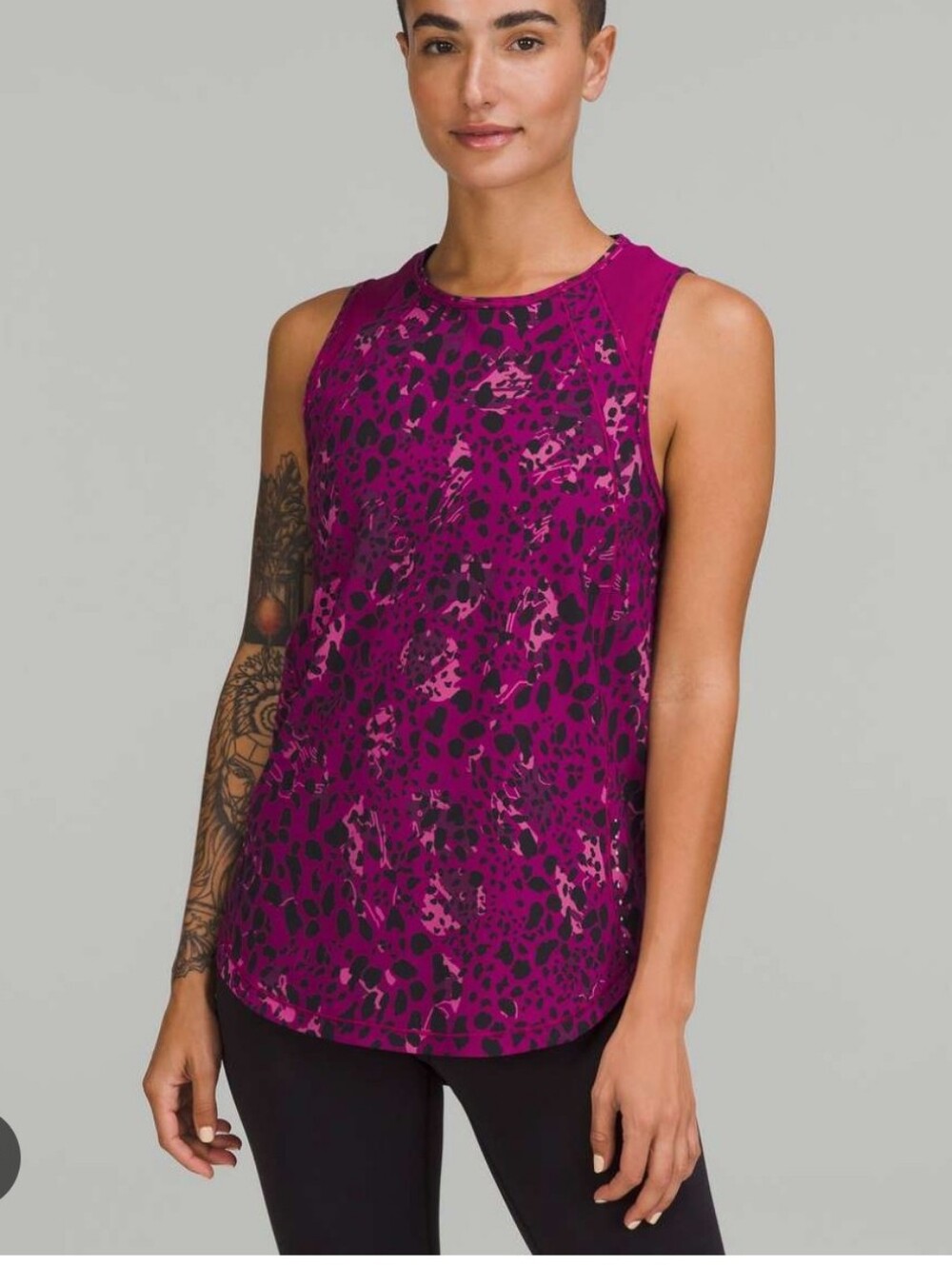 Lululemon Sculpt Tank Cheetah Camo Magenta Purple Multi / Magenta Purple 12